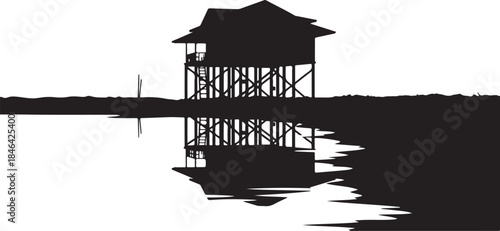 50 Flooded Home Silhouette Bundle
