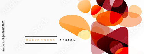 Abstract vector illustration. Overlapping circles, warm colors, modern design elements. Minimalist style, suitable for backgrounds.