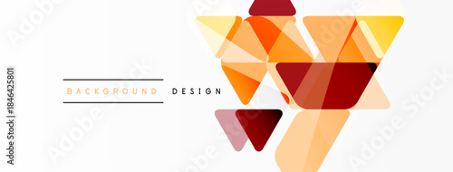 Abstract geometric shapes, orange hues, white background. Modern design element for banners, presentations. Simple, clean aesthetic.