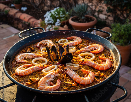 Paella Seafood Golden Pan