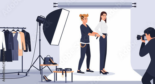 Fashion Photography Session In Studio For Online Catalog