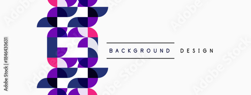 Abstract geometric pattern. Purple, pink, blue squares create vertical design. White background provides contrast. Simple, modern aesthetic.