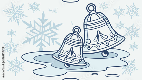 Christmas bells isolated on transparent background