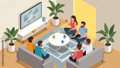 Group of friends enjoying a board game night indoors.