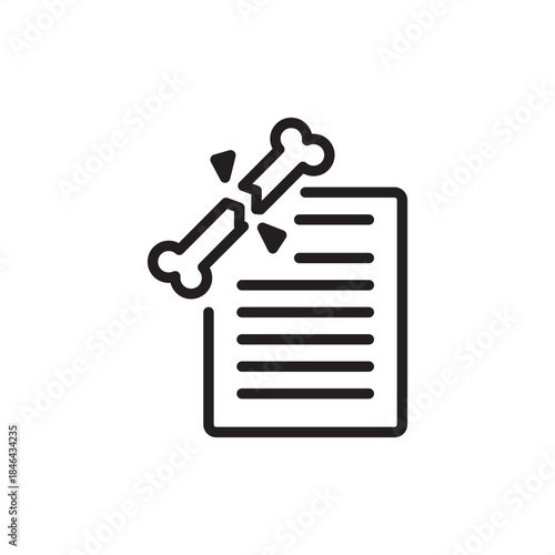 Injury report icon symbolizing incident documentation, worker's compensation, and accident investigation, representing HR safety, OHS compliance, and risk management strategy for organizational health