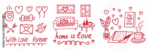 Charming Valentine's Day illustrations for love and romance