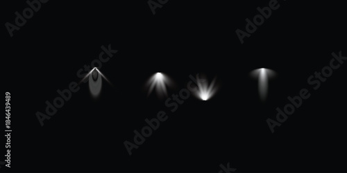 Vector light effect set glow isolated  design fully editable high quality