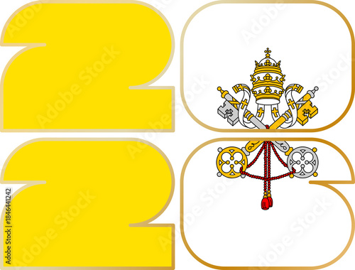 Cuadro en lienzo 2026 with flag of Vatican City