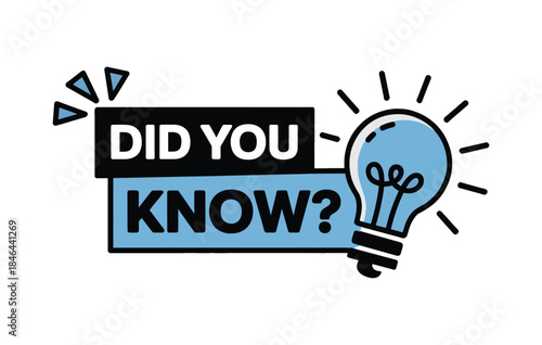 Did You Know Fact Banner With Megaphone Icon For Social Media And Education