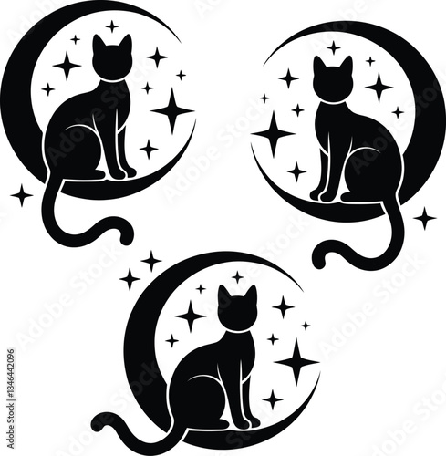 Two cats on a branch