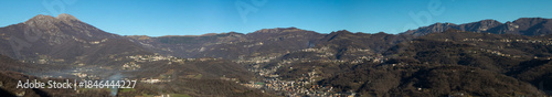Landscape of Imagna valley in the alps of Bergamo