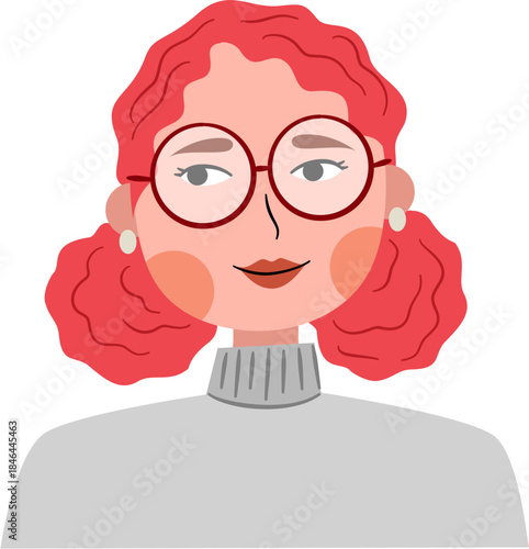 Multicultural character avatars for social media profile pictures. Young woman cartoon icon. Female avatar person people and human theme.