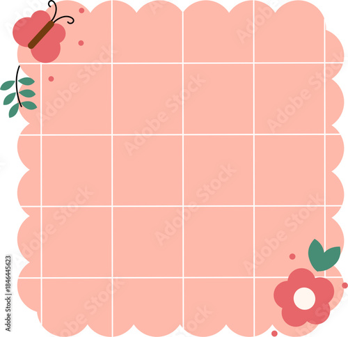 Colorful blank sticky notes with flower and leaves. Collection of colorful blank paper shapes, memo stickers, reminder labels, and message banners.