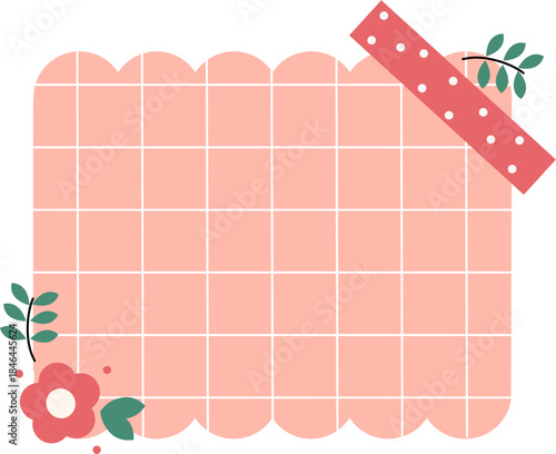 Colorful blank sticky notes with flower and leaves. Collection of colorful blank paper shapes, memo stickers, reminder labels, and message banners.