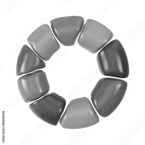 3D Gray Loading Spinner Icon