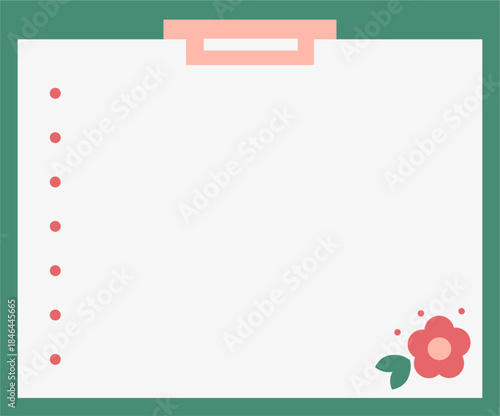 Colorful blank sticky notes with flower and leaves. Collection of colorful blank paper shapes, memo stickers, reminder labels, and message banners.