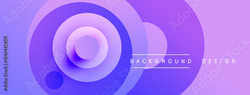 Abstract purple layers create dynamic circular pattern. Modern design element for backgrounds, presentations, branding. Simple, clean aesthetic.