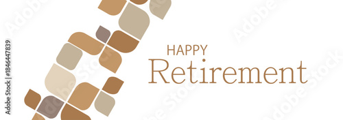 happy retirement card on white background