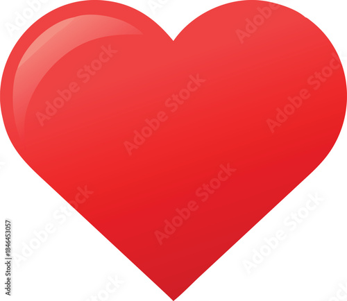 Glossy Red Heart Shape with Highlight shine Free Download Glossy Red Heart Shape with Highlight shine - GFXLoad