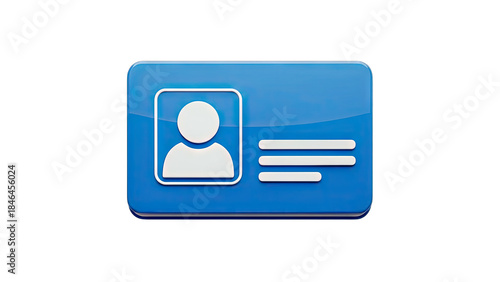ID Card Icon with User Profile and Information