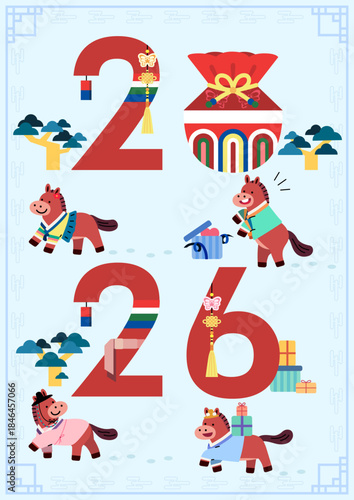 2026, Happy New Year with Red Horse 02
