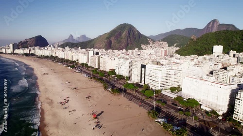 Copacabana street in Rio de Janeiro Brazil