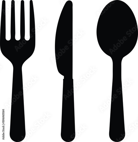 Cutlery Set Silhouette Icon