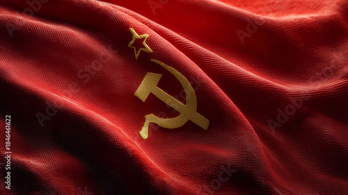 soviet union flag waving