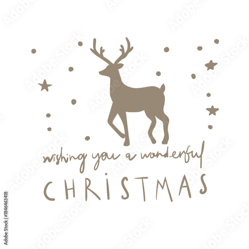 christmas card with deer