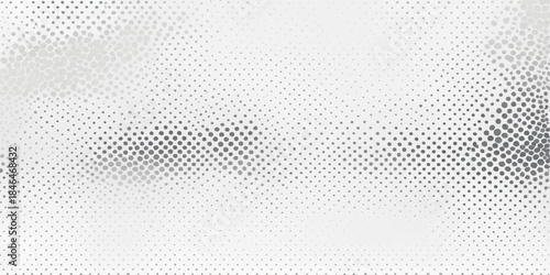 Seamless black and white abstract metal background featuring a geometric halftone dot pattern and grunge texture for an artistic vector design wallpaper