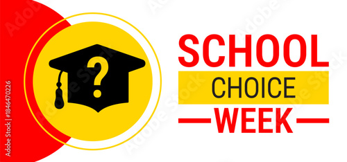 National School Choice Week background, banner, card or poster design template is observed every year during January, to raise awareness about the mission. Vector illustration.