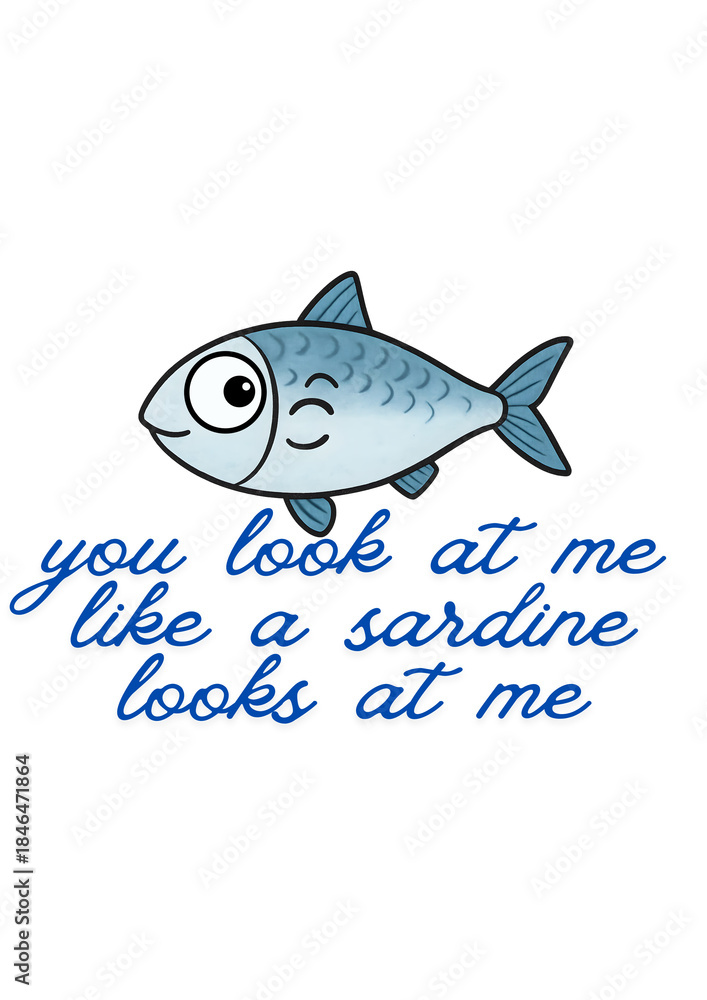 Obraz premium FRASI MEME SARDINE 
