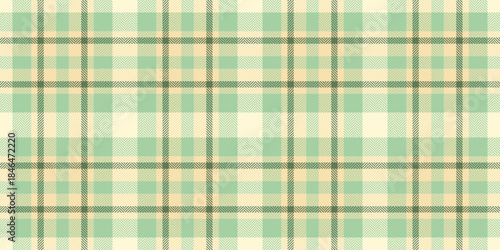 Industrial seamless background check, tablecloth fabric texture vector. Tissue tartan textile pattern plaid in light and wheat colors.