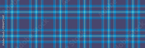 Mother plaid textile seamless, retro background texture pattern. Platform check tartan fabric vector in indigo and cyan colors.