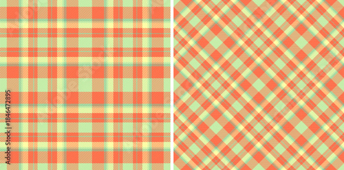 Pattern vector texture of background check fabric with a plaid seamless textile tartan. Set in light colors. Garment industry trends.