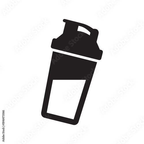 Protein shake icon silhouette vector designs. Editable Strokes