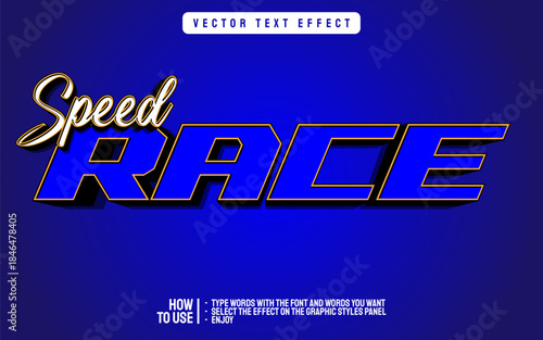 Speed Race Text Effect.