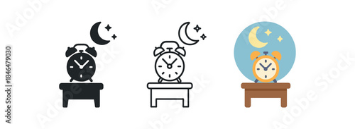 sleep hygiene bedside clock with early time and moon
