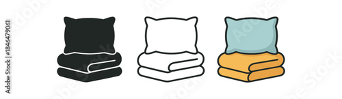 sleep hygiene pillow and folded blanket