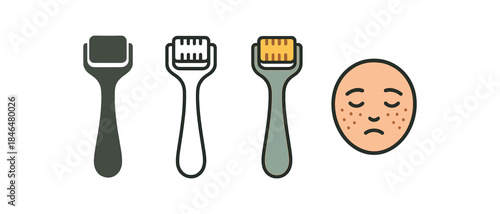 microneedling small redness face icon post treatment flush