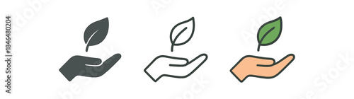 mindfulness single leaf floating above hand