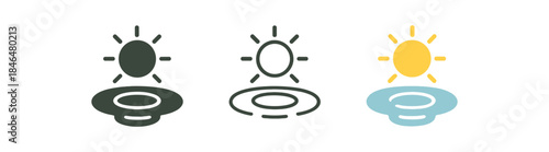 mindfulness sun reflected small water circle