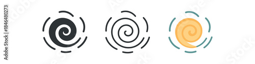 mindfulness abstract spiral with calm energy lines