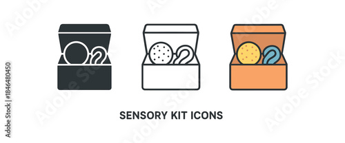 sensory kit small box with stress ball and putty
