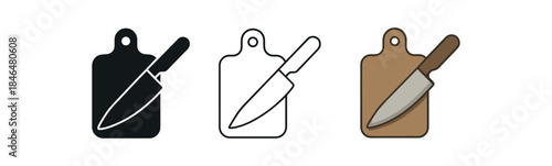 kitchen slow living wooden cutting board and knife