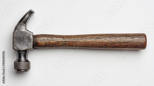 Hammer on a white background ready for use in construction work