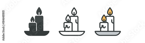 power outage cozy group of candles on plate