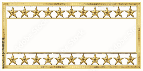 Elegant gold star frame for certificates or awards