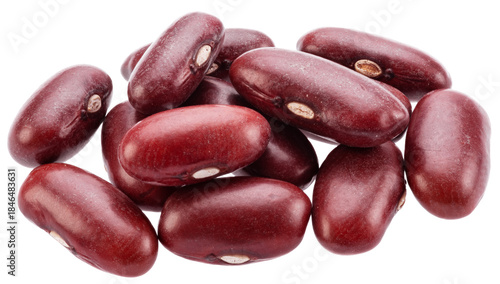 Photos Red kidney beans on white background