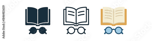 evening routine open book and reading glasses